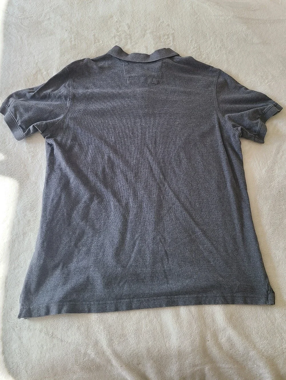 Mens XL Banana Republic Gray Cotton Shortsleeve Polo Top